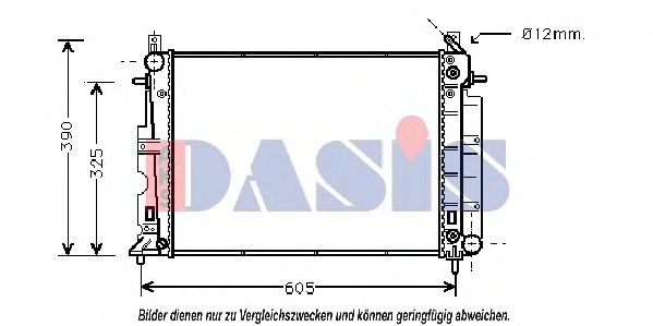 Радиатор, охлаждение двигателя AKS DASIS 190270N