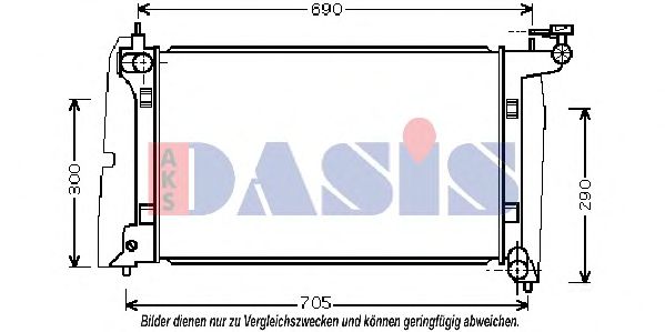 Радиатор, охлаждение двигателя AKS DASIS 210041N