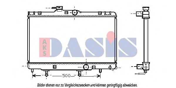 Радиатор, охлаждение двигателя AKS DASIS 210046N