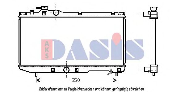 Радиатор, охлаждение двигателя AKS DASIS 210071N