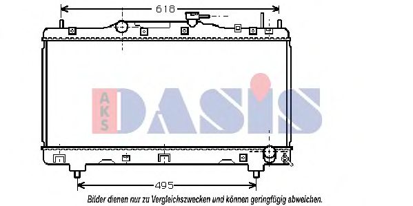 Радиатор, охлаждение двигателя AKS DASIS 210072N