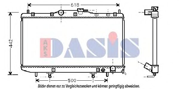 Радиатор, охлаждение двигателя AKS DASIS 210073N