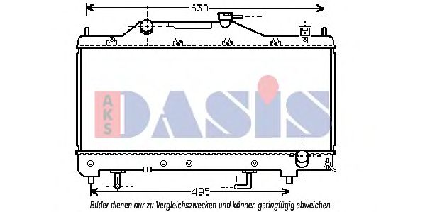 Радиатор, охлаждение двигателя AKS DASIS 210091N