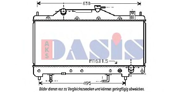 Радиатор, охлаждение двигателя AKS DASIS 210092N