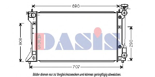 Радиатор, охлаждение двигателя AKS DASIS 210093N