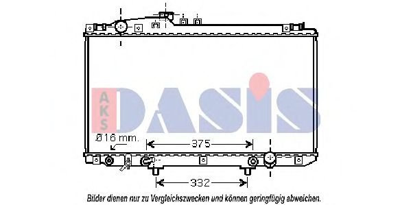 Радиатор, охлаждение двигателя AKS DASIS 210127N