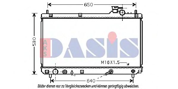 Радиатор, охлаждение двигателя AKS DASIS 210198N