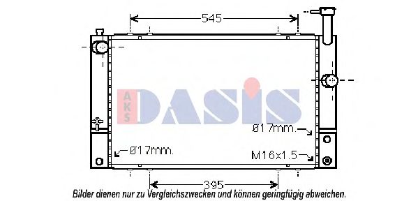 Радиатор, охлаждение двигателя AKS DASIS 210224N