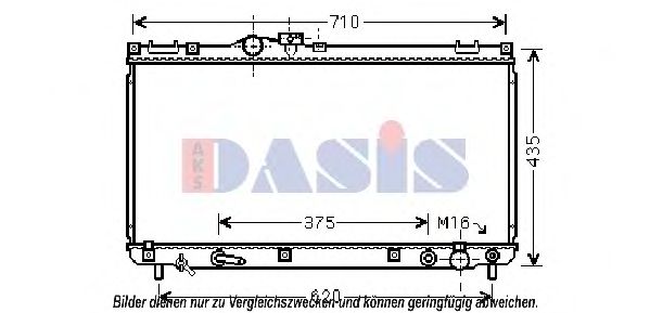 Радиатор, охлаждение двигателя AKS DASIS 210226N