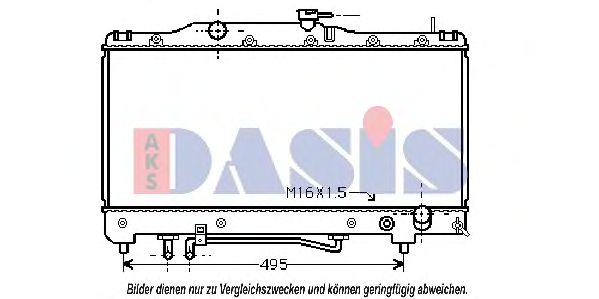 Радиатор, охлаждение двигателя AKS DASIS 210510N