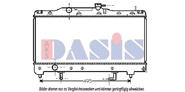 Радиатор, охлаждение двигателя AKS DASIS 210680N