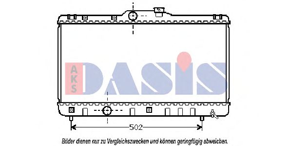 Радиатор, охлаждение двигателя AKS DASIS 211640N