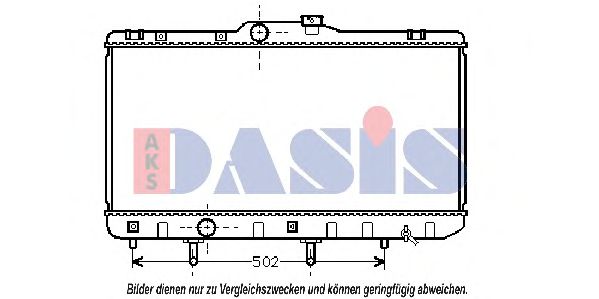 Радиатор, охлаждение двигателя AKS DASIS 211750N