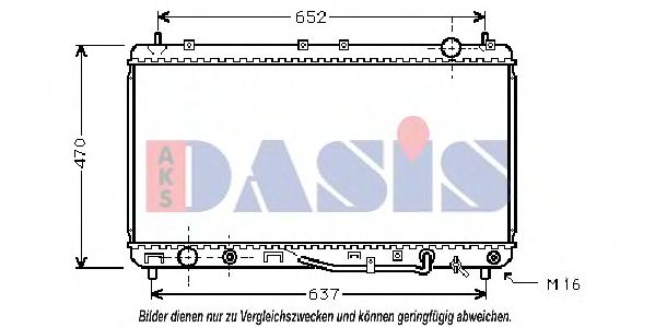 Радиатор, охлаждение двигателя AKS DASIS 211970N