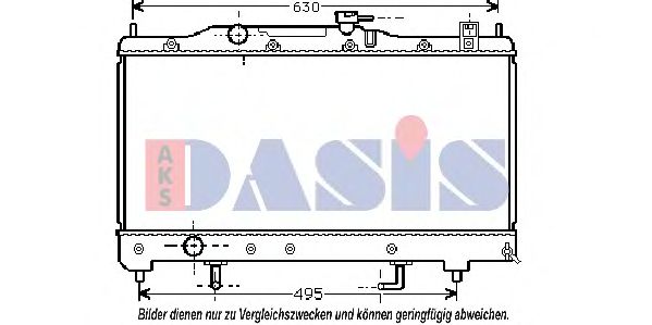 Радиатор, охлаждение двигателя AKS DASIS 211980N