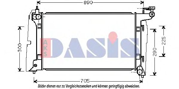 Радиатор, охлаждение двигателя AKS DASIS 212029N