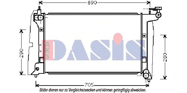 Радиатор, охлаждение двигателя AKS DASIS 212031N