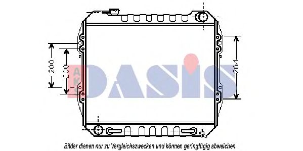 Радиатор, охлаждение двигателя AKS DASIS 213100N