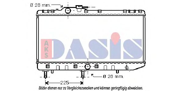 Радиатор, охлаждение двигателя AKS DASIS 213280N