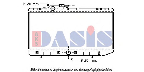 Радиатор, охлаждение двигателя AKS DASIS 213290N