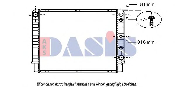 Радиатор, охлаждение двигателя AKS DASIS 220500N