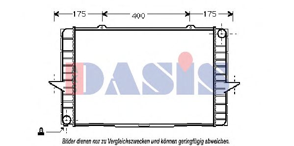 Радиатор, охлаждение двигателя AKS DASIS 220510N