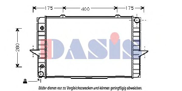 Радиатор, охлаждение двигателя AKS DASIS 220520N