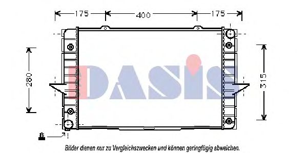 Радиатор, охлаждение двигателя AKS DASIS 220540N