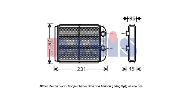 Теплообменник, отопление салона AKS DASIS 229007N
