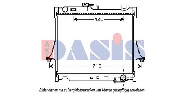 Радиатор, охлаждение двигателя AKS DASIS 230003N