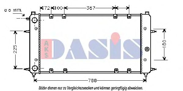 Радиатор, охлаждение двигателя AKS DASIS 240060N