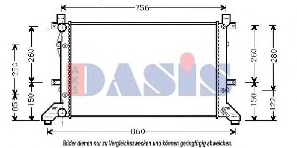Радиатор, охлаждение двигателя AKS DASIS 240070N