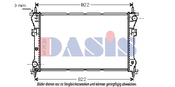 Радиатор, охлаждение двигателя AKS DASIS 250610N