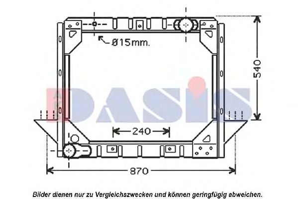 Радиатор, охлаждение двигателя AKS DASIS 260500T