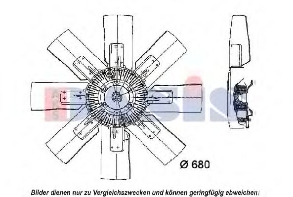 Вентилятор, охлаждение двигателя AKS DASIS 288510T