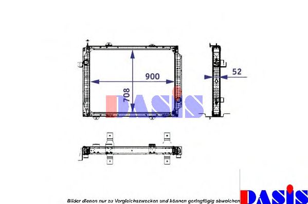 Радиатор, охлаждение двигателя AKS DASIS 290008N