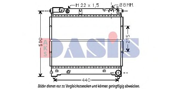 Радиатор, охлаждение двигателя AKS DASIS 320019N