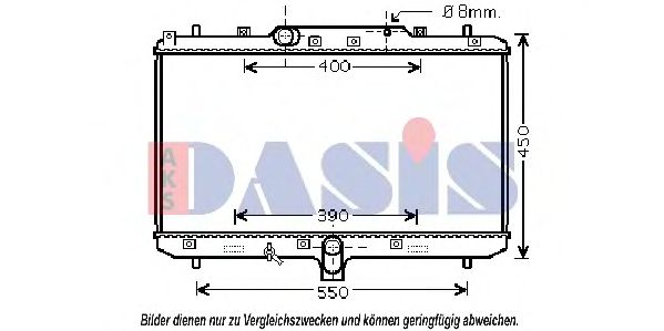 Радиатор, охлаждение двигателя AKS DASIS 320034N