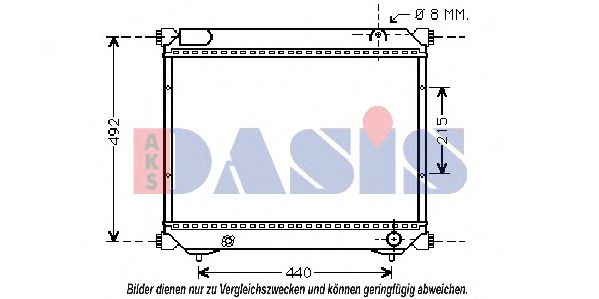 Радиатор, охлаждение двигателя AKS DASIS 322003N