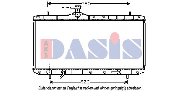 Радиатор, охлаждение двигателя AKS DASIS 322005N