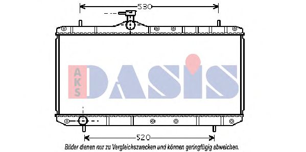 Радиатор, охлаждение двигателя AKS DASIS 322006N