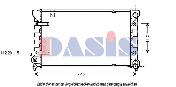 Радиатор, охлаждение двигателя AKS DASIS STA2019