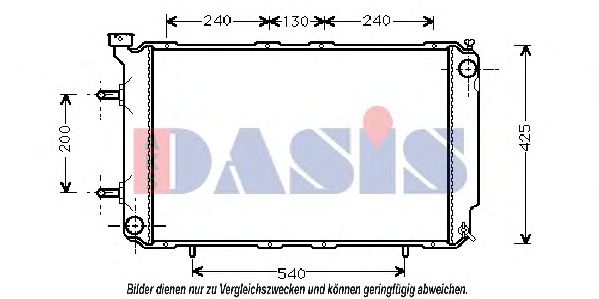 Радиатор, охлаждение двигателя AKS DASIS 350006N