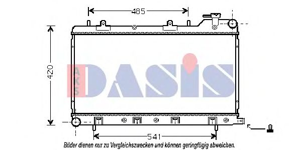 Радиатор, охлаждение двигателя AKS DASIS 350015N
