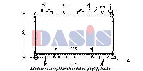 Радиатор, охлаждение двигателя AKS DASIS 350016N