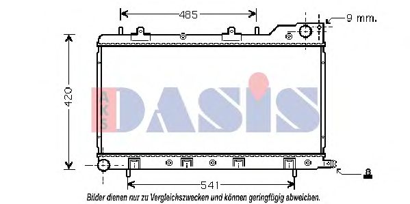 Радиатор, охлаждение двигателя AKS DASIS 350017N