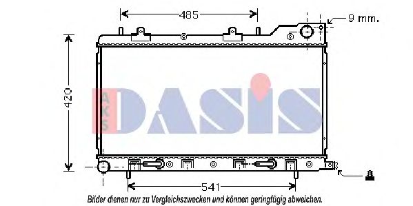 Радиатор, охлаждение двигателя AKS DASIS 350018N