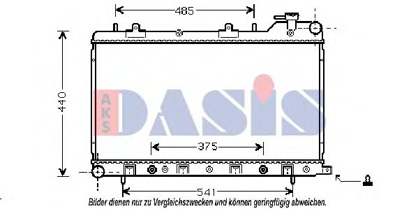 Радиатор, охлаждение двигателя AKS DASIS 350019N