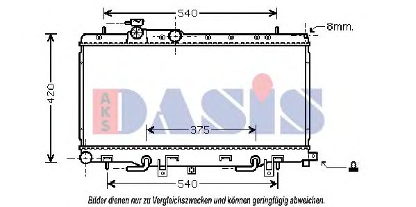 Радиатор, охлаждение двигателя AKS DASIS 350022N