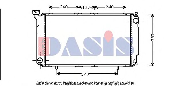 Радиатор, охлаждение двигателя AKS DASIS 350190N